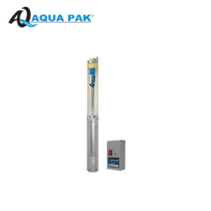 MOTOBOMBA SUMERGIBLE AQUA PAK DE 1.5 HP, 1 FASE, 230 V, 3 HILOS Y  CAJA CONTROL (MODELO DE MAYOR FLUJO)