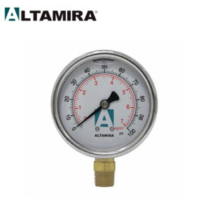 MANÓMETRO GLICERINA de 0-100 PSI ALTAMIRA