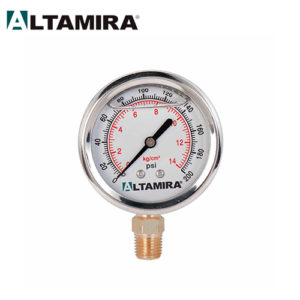 MANÓMETRO GLICERINA de 0-200 PSI ALTAMIRA