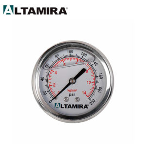 MANÓMETRO GLICERINA de 0-200 PSI, ALTAMIRA